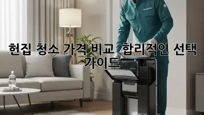 헌집 청소 가격 비교 & 합리적인 선택 가이드